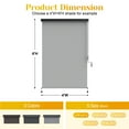 thumbnail image 3 of Superjoe Outdoor Roller Shade - 95% UV Block, Waterproof, Cordless - 6' x 4', Gray, 3 of 6
