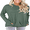 Green, variant on JuneFish Women Long Sleeve Shirts Casual Tops Dressy Blouses Loose Tunic with Pockets