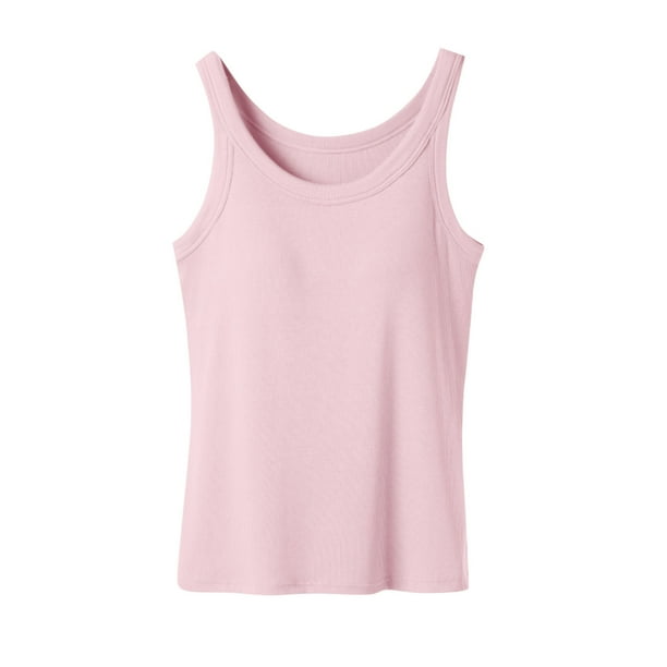Tops de Manga Corta Sexy para Mujeres de Color Sólido con Almohadilla de Pecho sin Anillos de Acero, Top de Pijama Y Ropa Interior