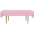 thumbnail image 5 of DecorRack 12 Plastic Tablecloths, 54 x 108 inch, Rectangular, Light Pink, 5 of 5