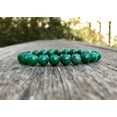 thumbnail image 2 of Natural African Green Verdite 8mm Round Shape Smooth Cut Beads Stretchable Bracelet for Men & Women., 2 of 3