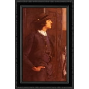 A Young Breton Man 17x24 Black Ornate Wood Framed Canvas Art by Bouveret, Pascal Adophe Jean Dagnan