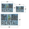 thumbnail image 3 of Dirt Bike Rental Vinyl Decal 2 Pack of 12 Inch x 16 Inch Weatherproof Heavy-Duty Adhesive Backing | Outdoor Adventures, Eco-Friendly Travel, Easy Access | Made in USA, 3 of 6