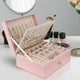 thumbnail image 4 of 1 joyero organizador para collares, pendientes, pulseras, anillos, estuche grande de almacenamiento de joyas de cuero PU con 3 capas apilables, soporte para joyeros para mujeres y niñas Sailing Electrónica, 4 of 5