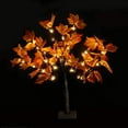 thumbnail image 3 of OUSITAID Décorations d'Automne Érable Éclairé 24” USB Érable Artificiel Éclairé d'Automne avec 24 Lumières de Table LED pour Intérieur Extérieur Récolte d'Automne Maison, 3 of 7