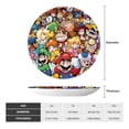 thumbnail image 4 of Lsque Mario Pattern Ceramic Decorative Plate Decorative Plates with Display Stand Personalized Porcelain Plate Ceramic Ornaments for Wall Hanging Decoration-8in, 4 of 6