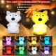 thumbnail image 2 of Luz de noche para niños, lámpara para habitación de bebé, luz de noche multicolor, luz de noche LED para niños, luz de noche de 9 colores, luz de noche para bebé, luz de noche de silicona (control rem, 2 of 5