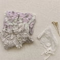 thumbnail image 4 of Summer Rompers For Girls Long Sleeve Floral Lace Spring Ruffles Romper Dress Pink Infant To Big Kid 18-24M, 4 of 4