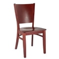 thumbnail image 1 of Chaise Hendrix en Acajou avec Assise en Bois (Lot de 2), 1 of 2