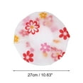 thumbnail image 2 of Unique Bargains 5 Pcs Floral Single Layer Shower Cap for Bathroom Red PEVA, 2 of 6