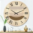 thumbnail image 2 of Designart 'Abstract Moon and Sun Geometric Print III' Modern Wood Wall Clock, 2 of 5