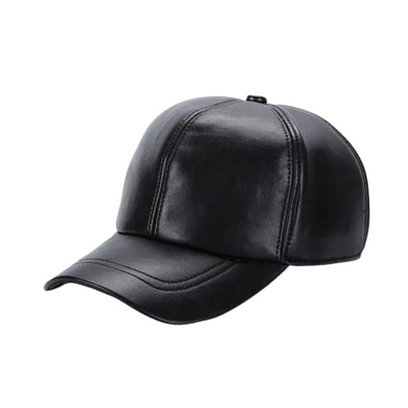 Men Real Sheepskin Leather Caps Male Casual Real Natural Sheep Skin Leather Baseball Hats New Fashion Fall Winter Leather Hat ,Unique Design