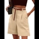 thumbnail image 1 of Pantalones Cortos de Verano para Mujer, con Cintura Elástica, Pierna y Hasta la Rodilla, con Bolsillos, Color Caqui, Talla XL, 1 of 4