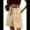Khaki, variant on Elastic Waist Wide Leg Knee Length Summer Shorts for Women with Pockets Green XXL