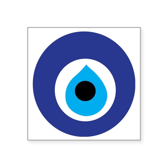 CafePress - Turkish Eye (Evil Eye) Square Sticker 3 X 3 - Square Sticker 3" x 3"