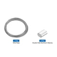 thumbnail image 3 of Uxcell Cable de acero inoxidable de 66 pies 304 con recubrimiento de vinilo de 1/16" con 4 fundas de aluminio transparentes, 3 of 7