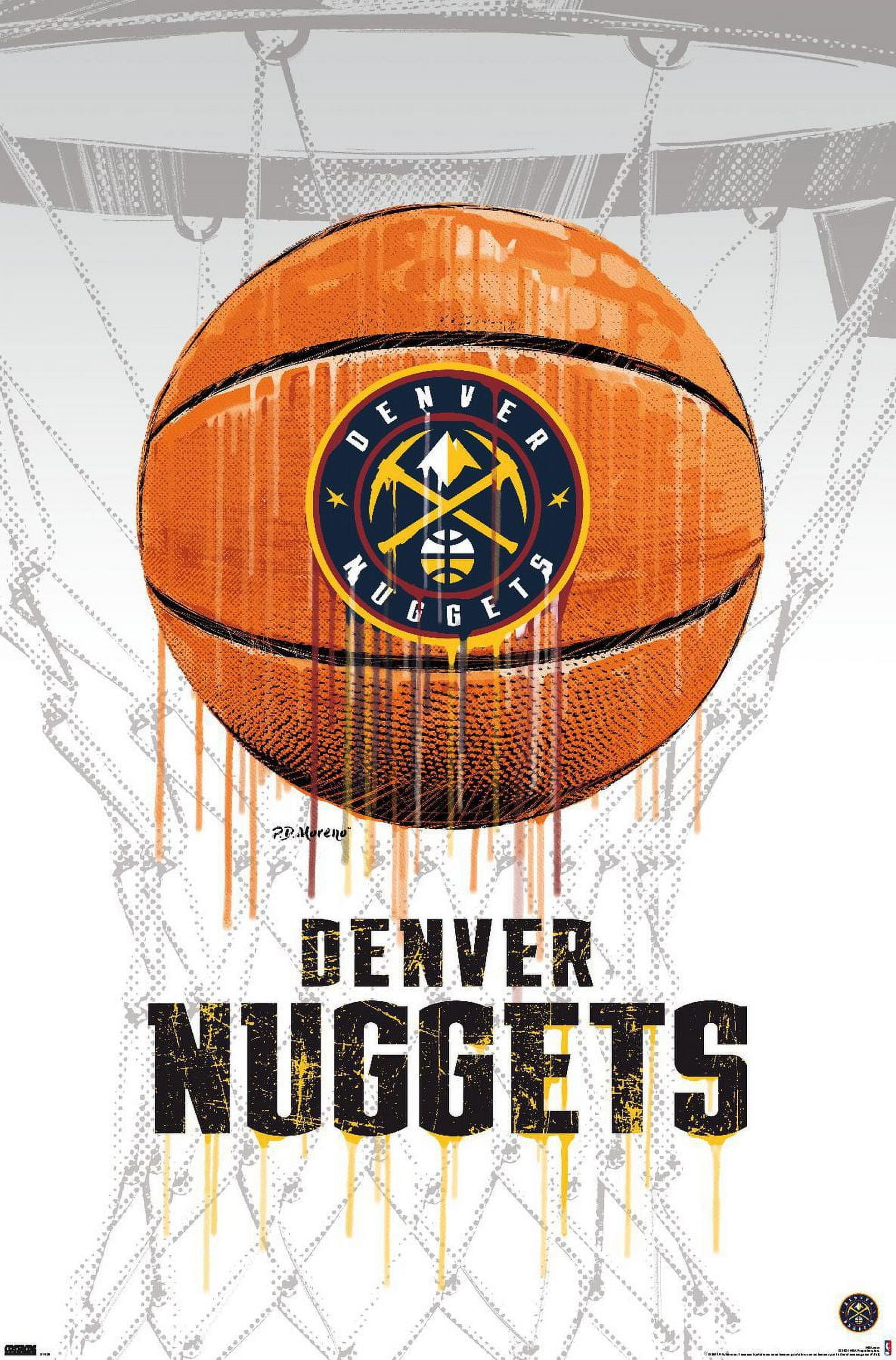 NBA Denver Nuggets - Drip Basketball 21 Wall Poster, 22.375" x 34"
