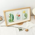 thumbnail image 2 of GUOOL Collage Photo Frame Display Picture Frame Tabletop Stand Cards for Arts Portrait 21x39cm 3 Opening, 2 of 7