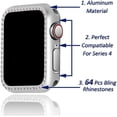 thumbnail image 4 of Estuche de diamantes para Apple Watch Series 9 8 7 41 mm 45 mm, cubierta de parachoques de metal para iWatch 9 8 6 SE 40 mm 44 mm, marco ultrafino protector, 4 of 5