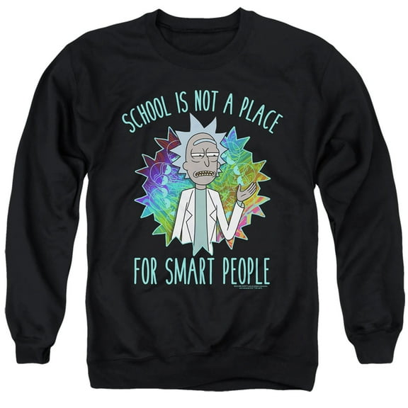 Rick and Morty School Unisex Adult Crewneck Sweatshirt, School, Small