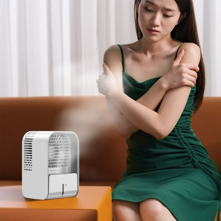 

WHLBF Portable Air Conditioner USB Chargeable Personal Mini Air Conditioner with 3-Speed with Humidifier for Home office Bedroom