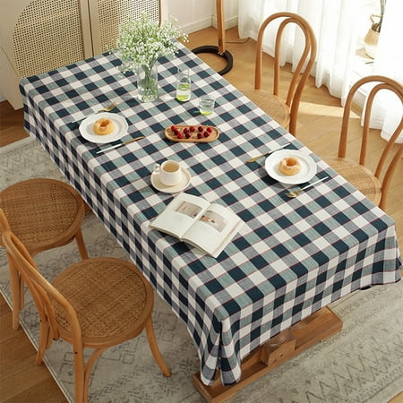 

Voguele Tablecloth Covers Table Cloths Home Decor Vintage Tablecloths Washable Decorative Oil-Proof Rectangle Embroidered Blue+Green 39.37 * 62.99 in
