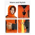 thumbnail image 3 of Wantdo Boy's Teen Warm Winter Coat Waterproof Snow Jacket Windbreaker Orange 10/12, 3 of 7