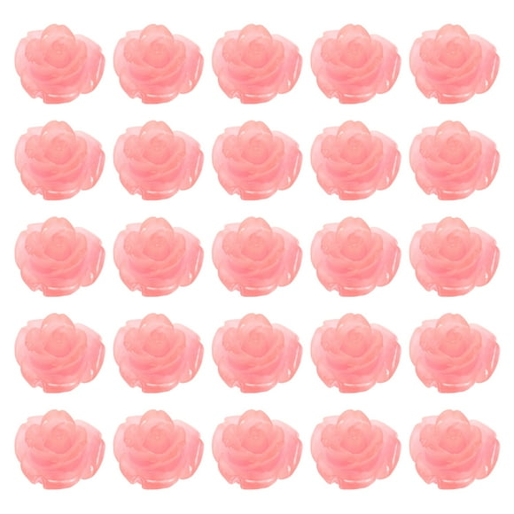WORGEOUS 50pcs de cáscara de rosa encanto tallado perlas de oración tallada pulsera de joyería de bricolaje fabricando suministros