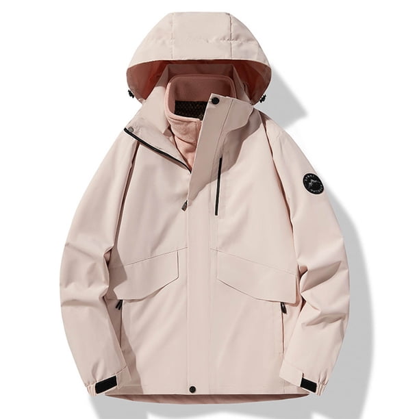 Puntoco Chaqueta De Mujer De Color Sólido Para Otoño E Invierno, Tres En Uno, Para Exteriores, Intercambiable, Chaqueta, Abrigo