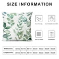 thumbnail image 6 of Awypu Throw Pillow Covers Green Leaf Watercolor Eucalyptus Branches Floral with Plant Objects on White Natural Greenery Twig Decor Cushion Case Square Pillowcase,2 Pcs, 6 of 6