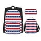 thumbnail image 1 of Fotbe American Patriotic Stars And Stripes Set Escolar 3 en 1 para Niños - Mochila Duradera con Lonchera Aislante y Estuche para Lápices - Mochila Escolar para Niños y Niñas, 1 of 7