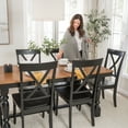 thumbnail image 4 of Bush Furniture Sterling 67W Squire Trestle Dining Table in Burnished Medium Brown and Black, 4 of 10
