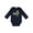 Navy, variant on Feliz Navidad Christmas Cactus in Santa Hat Boys or Girls Long Sleeve Baby Bodysuit
