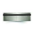 thumbnail image 3 of Titanium Black Rubber Flat 7mm Brushed Band, 3 of 11