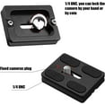 thumbnail image 4 of 2 Pieces Metal Quick Release Plate with 1/4''-20 Camera Screw Tripod Mount Plate Fits Standard for DSLR Camera Tripod Ball Head, Black (PU50), 4 of 6