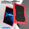thumbnail image 3 of SOATUTO Case For Onn. 10.4" Tablet Pro 2023 Model: 100110603 Heavy Duty Protective Cover with Kickstand Built in Shoulder Strap Kids Friendly Shell Case Fit for Onn 10.4 inch Tablet Pro - Red+Black, 3 of 7