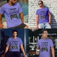thumbnail image 3 of Greenyef Graphics I Paused My Game to Be Here Video Gamer Gift for Men Teenagers Gaming Funny Graphic T-Shirt Style-19 (Violet, X-Large), 3 of 6