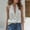 White, variant on Ladies V Neck Button Front Halter Cami Top Relaxed Sleeveless Woven Tank Tank Tops