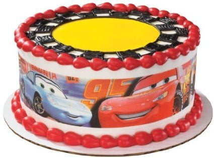 A4 RED SPORTS CAR PERSONALISED  EDIBLE WAFER/RICE FONDANT PAPER CAKE TOPPER 