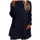 thumbnail image 2 of Puntoco Mujeres Cuello Redondo Otoño e Invierno Suelto Bolsillo Sólido Cálido Manga Larga Tops Puntoco Puntoco-3977, 2 of 6