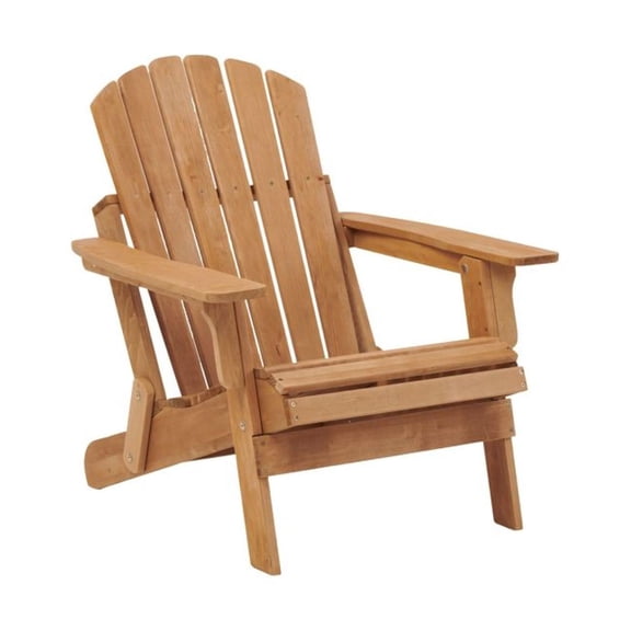 Adirondack Chair Outdoor Wood Folding - Oversized Patio Chair for Garden, Backyard, Porch, Deck - Pre-Assembled Back & Seat, Hemlock Wood, 330lbs Capacity