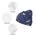 thumbnail image 3 of Picia Squirrel Flower Pattern Knitted Beanie Hat for Men and Women , Unisex Winter Warm Stretchy Knit Cap Thick Fisherman Beanies Cuffed Plain Skull Caps, 3 of 6