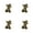 Brown-4PCS, variant on Copper Brass Dog Figurine Small Statue Ornament Vintage Animal Decor for Home Office Table Desk Decoration Miniature Centerpiece Gift 2cm x 1.5cm