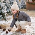 thumbnail image 5 of Abcomgle Girls Winter Coats Size 7-8 Winter Stand Collar Toddler Down Jacket Warm Lightweight Toddler Puffer Coat Quilted Boys' Outerwear Jackets & Coats, 5 of 7