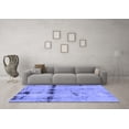 thumbnail image 3 of Ahgly Company Machine Washable Indoor Square Abstract Blue Modern Area Rugs, 6' Square, 3 of 4