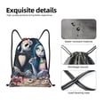 thumbnail image 4 of Goofa The Nightmare Before Christmas Print Drawstring Backpack Bag Sport Gym Sackpack Cinch Bags Drawstring Bags Draw String Sport Bag-Small, 4 of 5