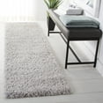 thumbnail image 3 of SAFAVIEH Royal Ronnette Solid Plush Shag Runner Rug, Light Grey, 2'2" x 8', 3 of 8