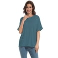 thumbnail image 5 of Women's Casual Short Sleeve Crew Neck T-Shirts, 5 of 6