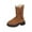 Brown Snow Boots, variant on Fashionable Winter Mid-Calf Boots Comfortable Flat Bottom Plus Velvet Warm Snow Boots Casual Outdoor Indoor Solid Color Round Toe
