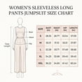 thumbnail image 3 of Jumpsuits for Women Dressy Casual Sleeveless Crewneck Wide Leg Rompers Jumpers Vacation Summer Khaki L, 3 of 4